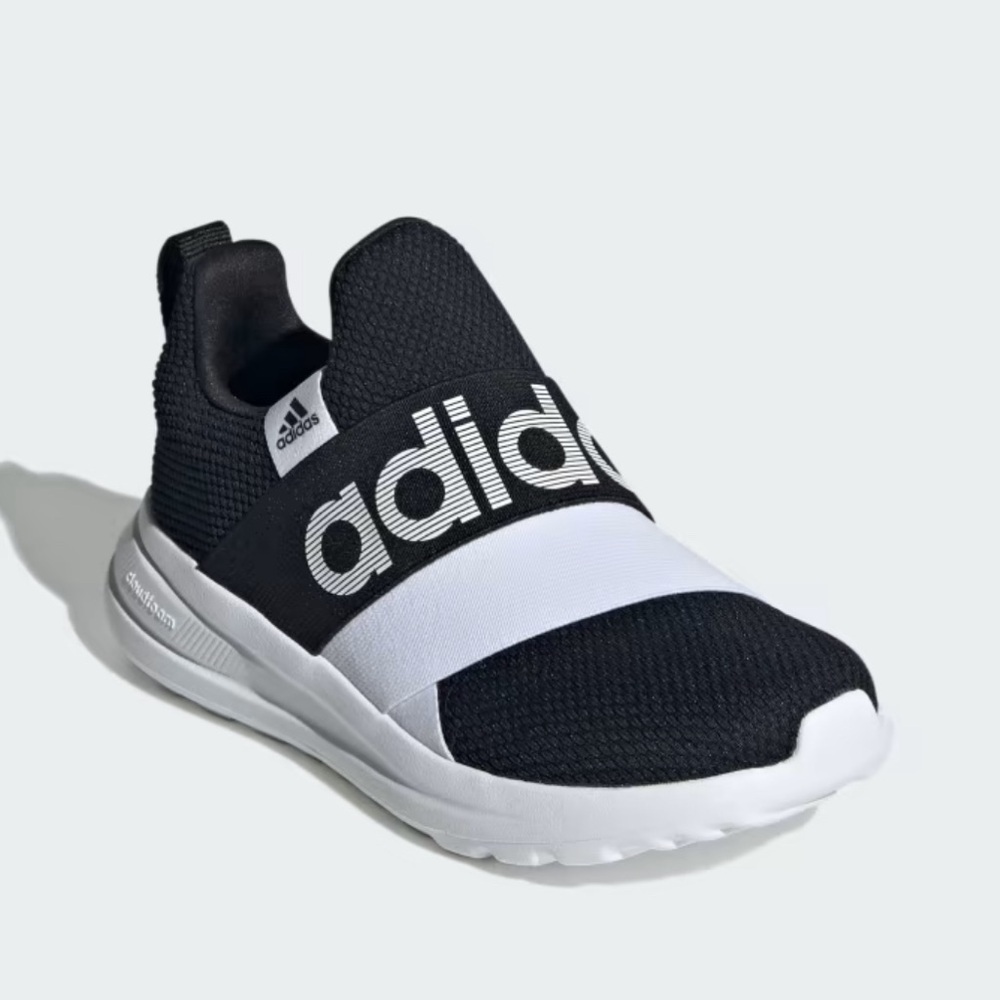 ADIDAS SLIP-ON SNEAKERS LITE RACER ADAPT 6.0 SHOES KIDS Sz 10.5 Black White NEW - Picture 3 of 10